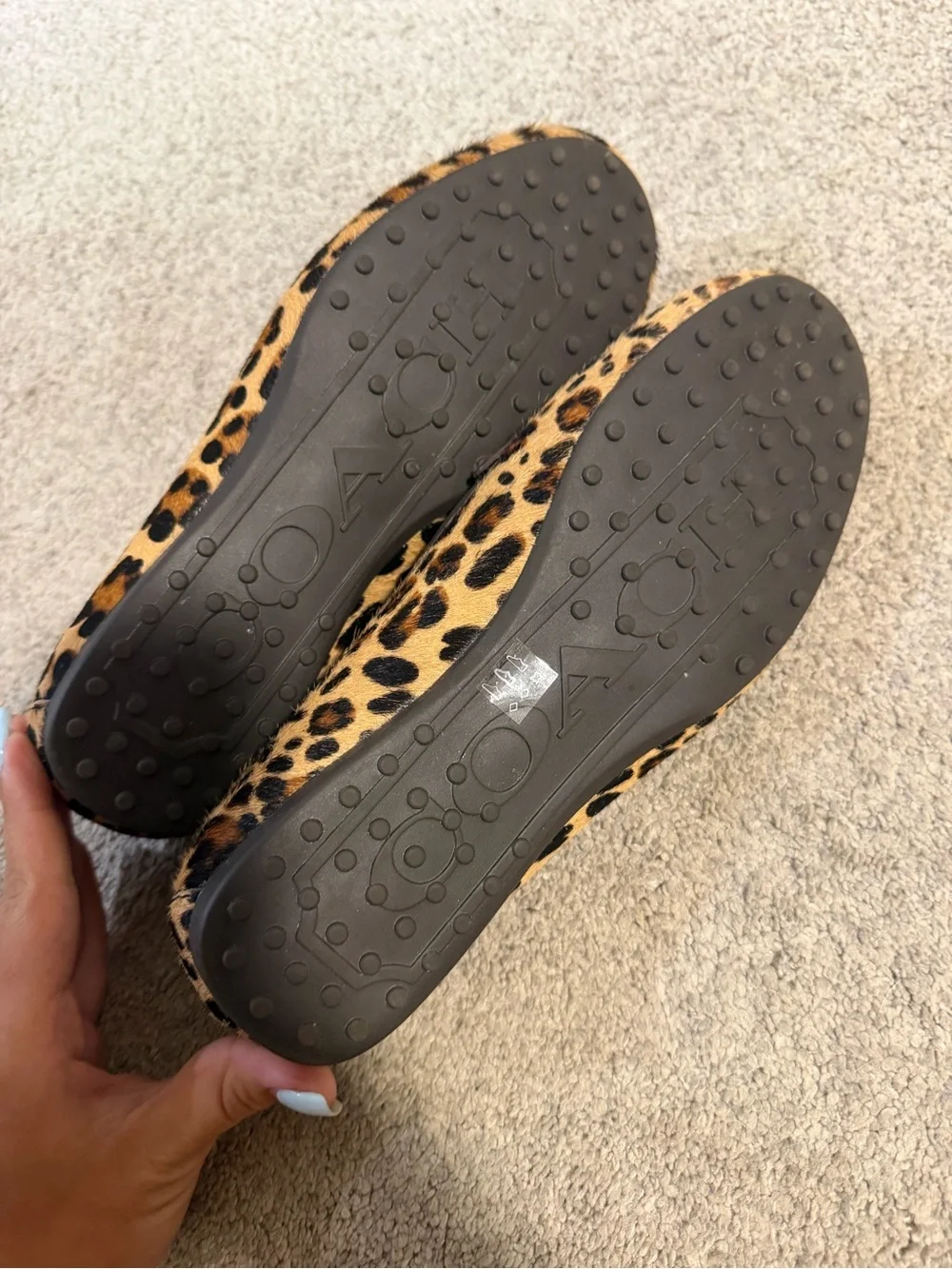 Coach Leopard-Print Penny Loafers with Dark Brown Trim